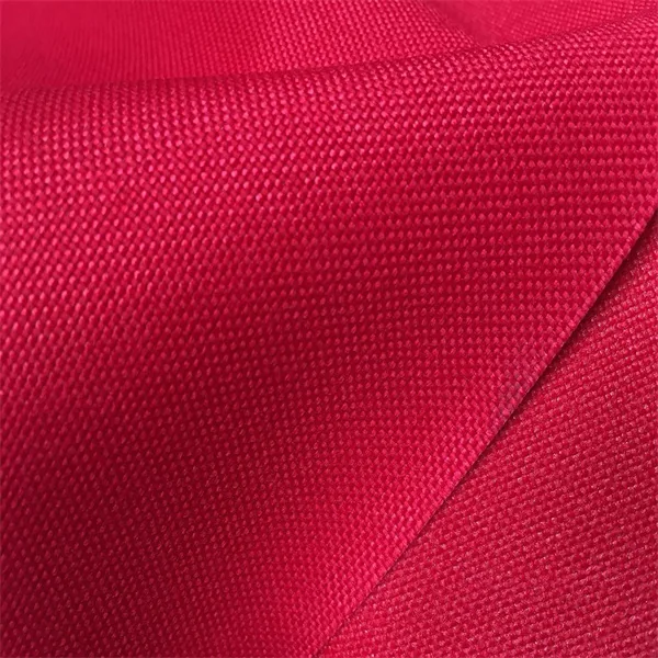 Red Oxford fabric representing Junyi nylon and polyester Oxford categories